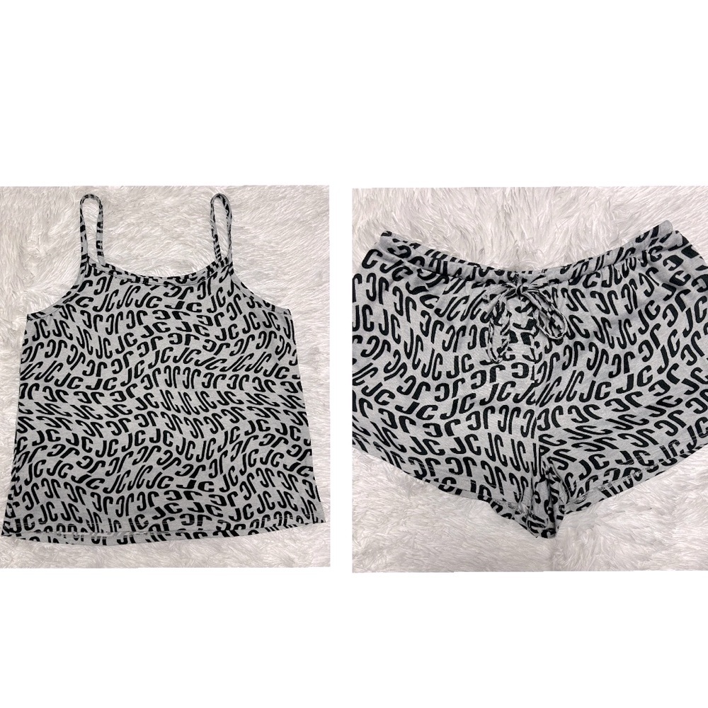 Juicy Couture Black and Gray Pajama Set
